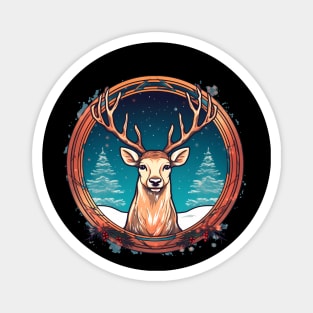 Deer in Ornament, Love Deers Magnet